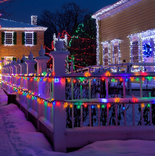 20 LED 16Ft Crystal Ball Solar String Lights