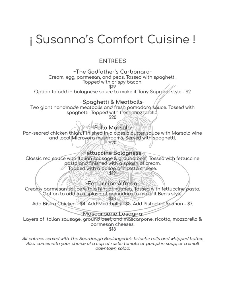 Susanna's Comfort Cuisine