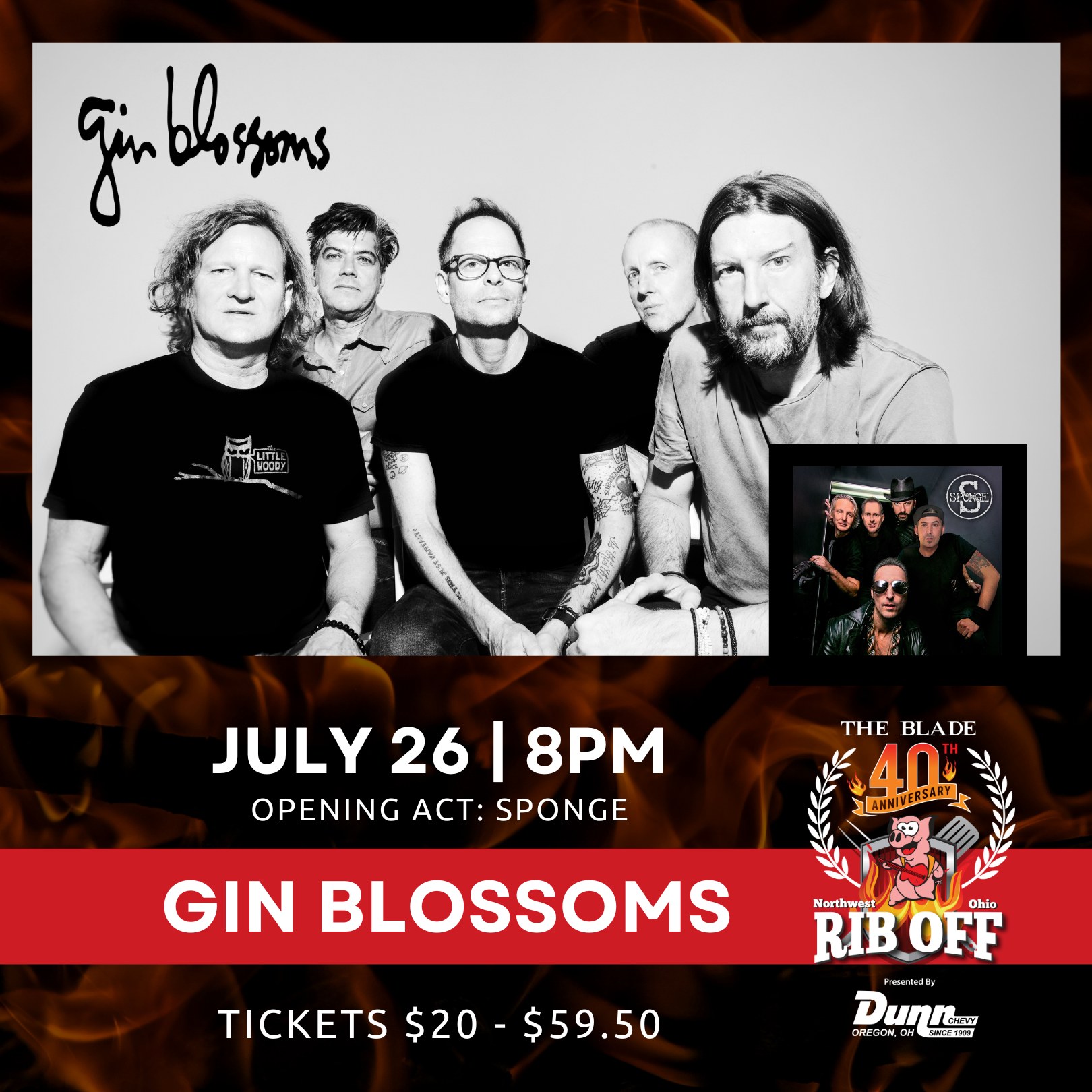 Gin Blossoms presented by Northwest Ohio Rib Off