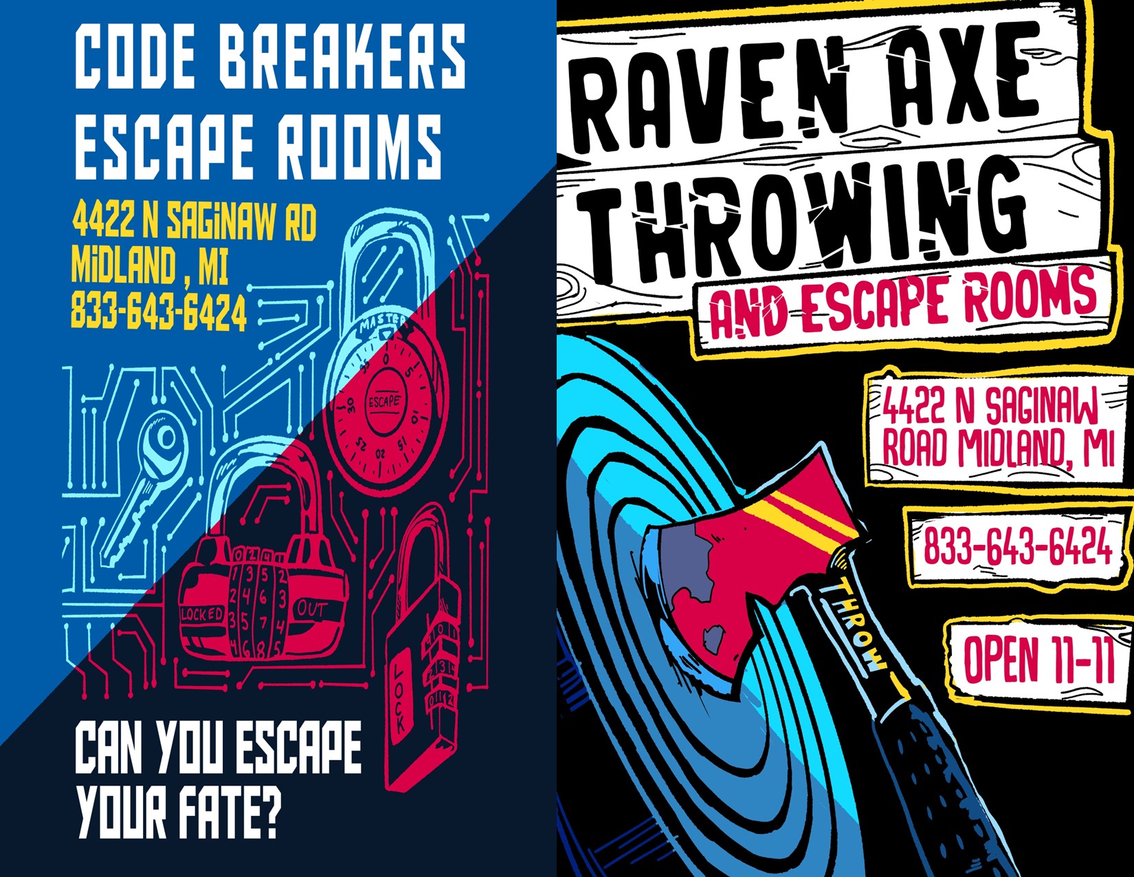 Raven Axe Throwing and Code Breakers