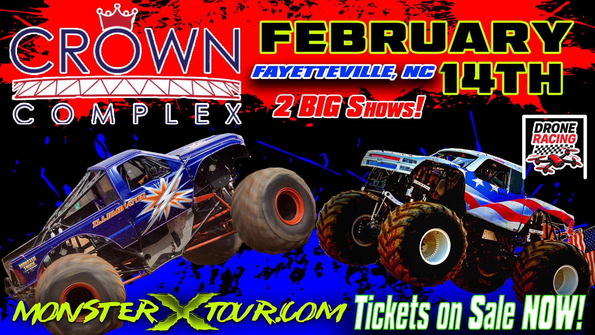 Monster X Tour February 14th 1:30pm at the Crown Coliseum